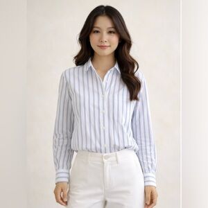 Sunday Best Blue and White Striped Kids Button Down Shirt